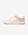 Nike Dunk Low Next Nature Pale Coral sneakers basse donna in pelle bianco rosa, vista laterale