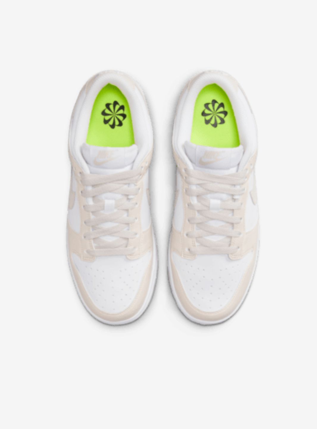 Nike Dunk Low Next Nature White Light Orewood Brown sneakers basse donna in pelle bianco marrone, vista posteriore