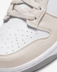 Nike Dunk Low Next Nature White Light Orewood Brown sneakers basse donna in pelle bianco marrone, dettaglio tomaia