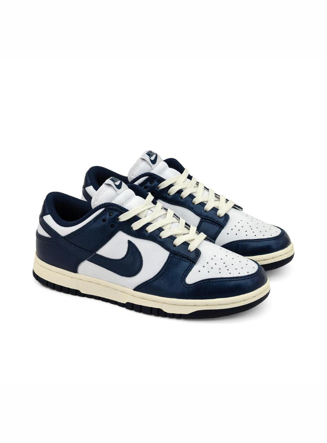 Nike Dunk Low Vintage Navy sneakers basse donna in pelle blu, vista posteriore