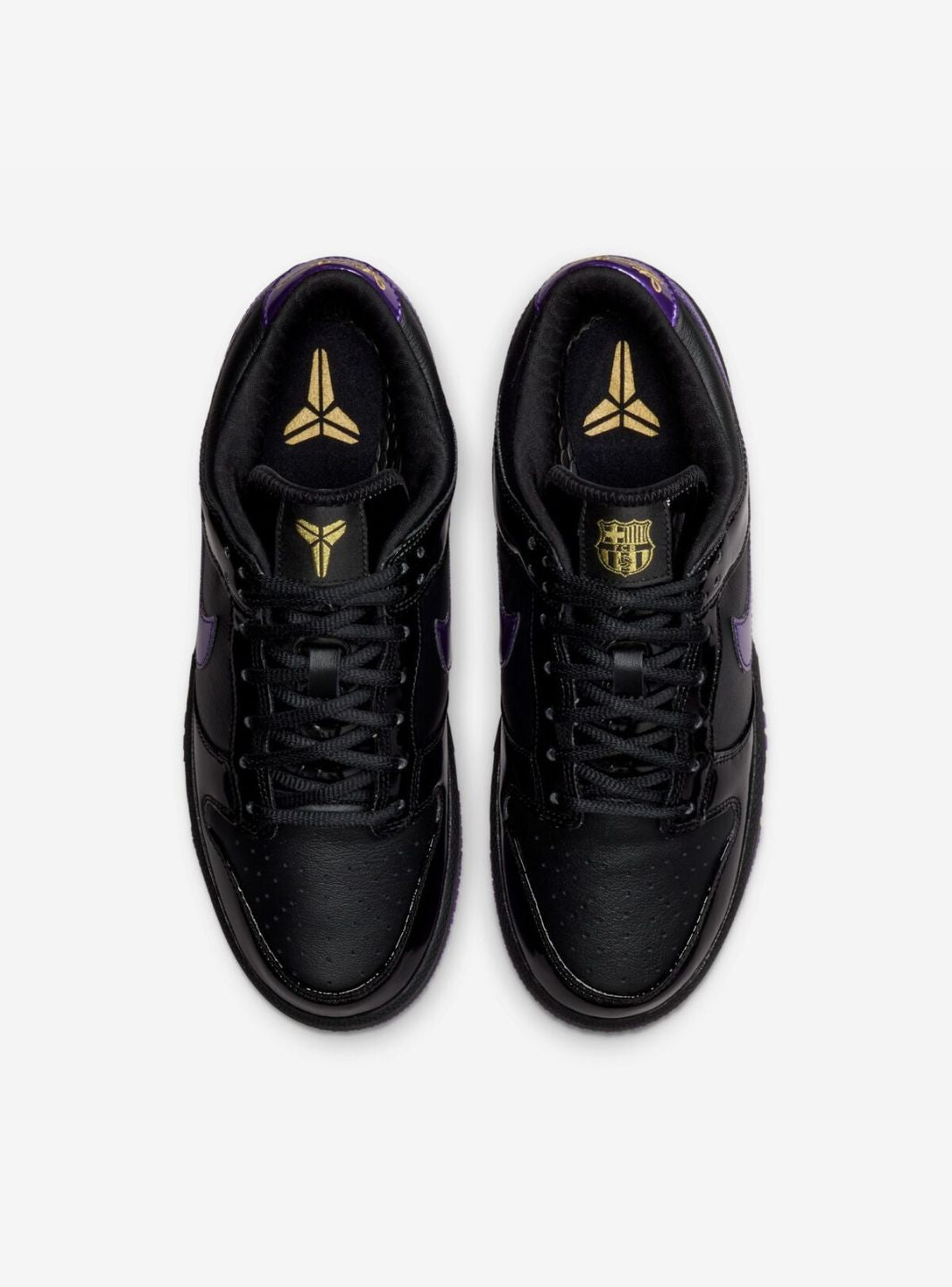 Nike Dunk Low Protro Kobe Bryant FC Barcelona Black Field Purple sneakers basse uomo e donna in pelle nero viola, dettaglio s
