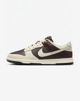 Nike Dunk Low Retro Fauna Brown Soft Pearl sneakers basse uomo e donna in pelle marrone, vista laterale