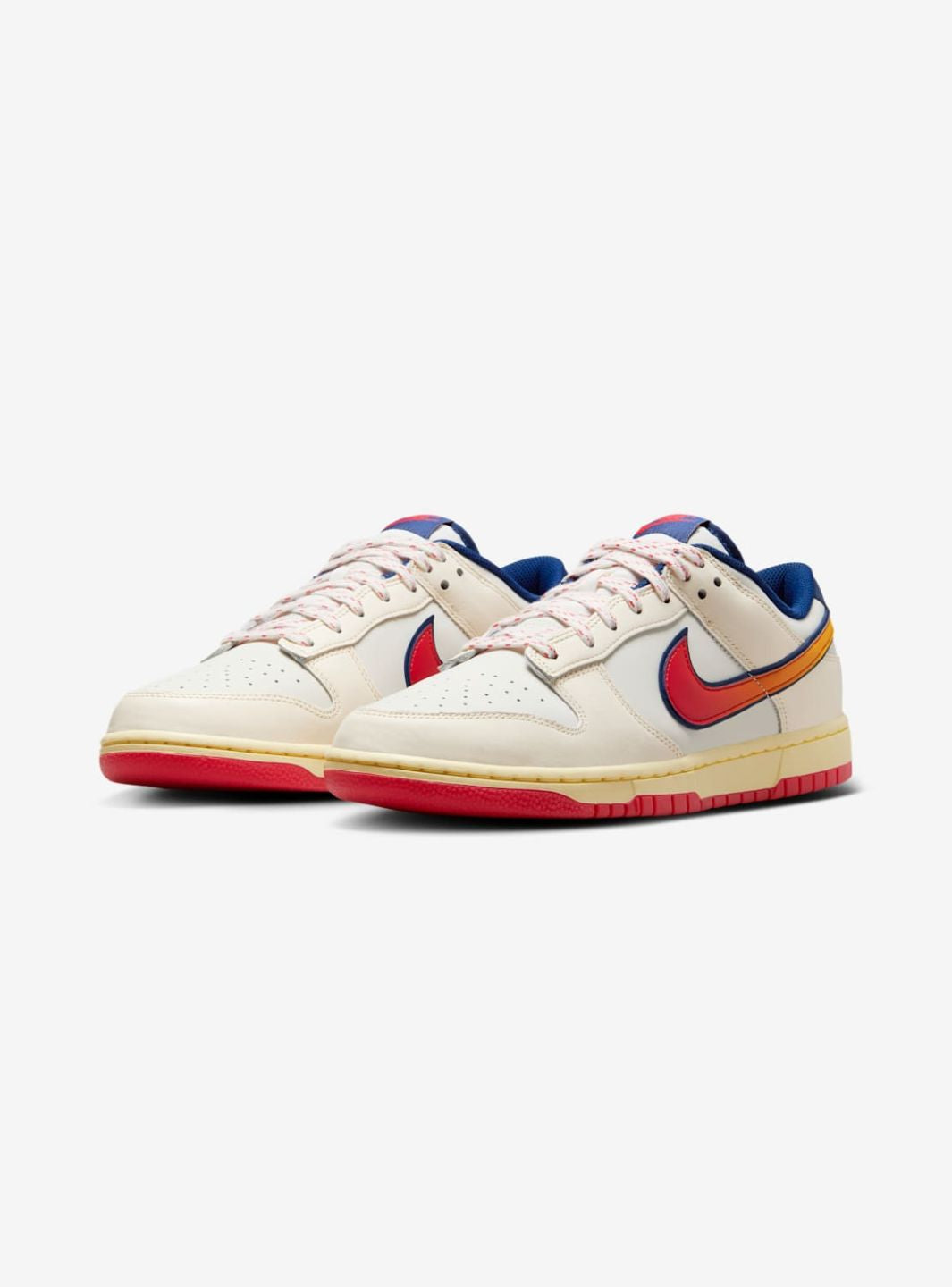 Nike Dunk Low Retro Lettering sneakers basse uomo e donna in pelle multicolore, vista frontale