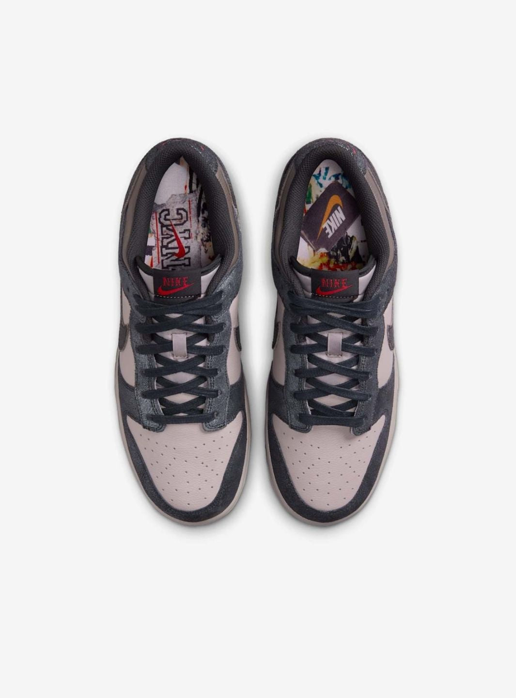 Nike Dunk Low Retro NYC CBGB sneakers basse uomo e donna in pelle multicolore, vista posteriore
