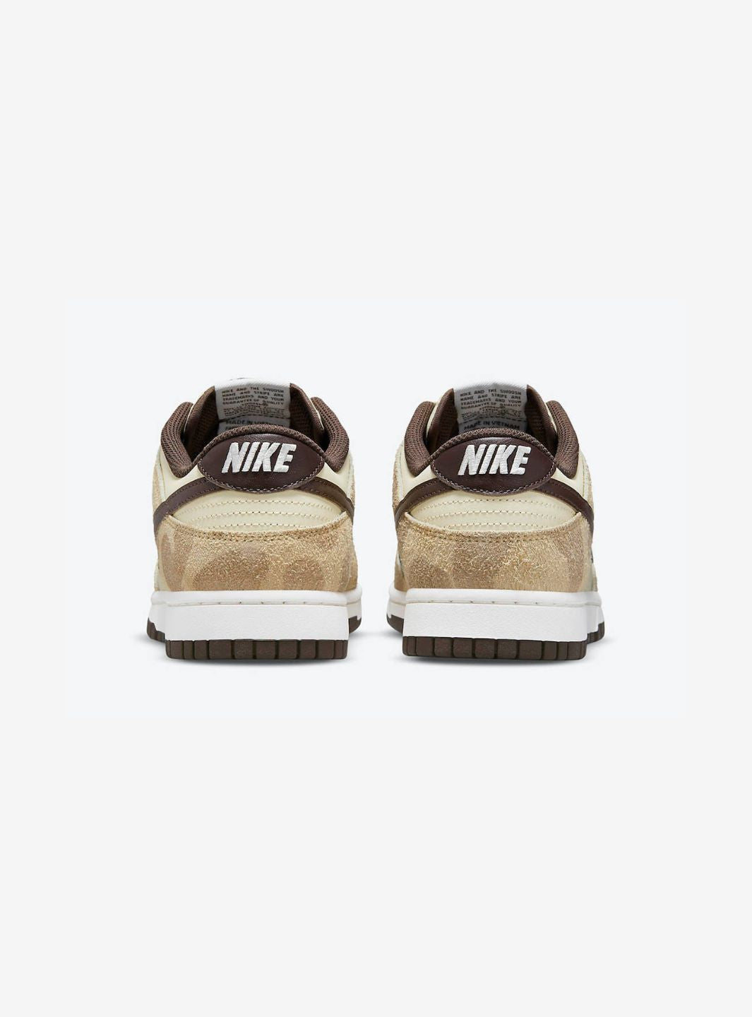 Nike Dunk Low Retro Animal Pack Giraffe/Cheetah sneakers basse uomo e donna in pelle multicolore, vista dall'alto
