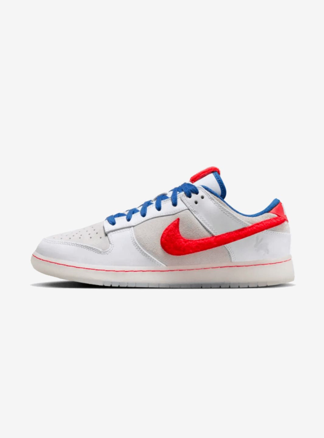 Nike Dunk Low Retro Year of the Rabbit White Rabbit (2023) sneakers basse uomo e donna in pelle bianco, vista laterale