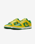 Nike Dunk Low Retro Reverse Brazil sneakers basse uomo e donna in pelle bianco giallo, vista frontale