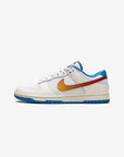 Nike Dunk Low Retro Pop Art Sail Photo Blue sneakers basse uomo e donna in pelle bianco blu, vista laterale