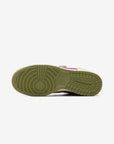 Nike Dunk Low Retro Viotech Dusty Olive sneakers basse uomo e donna in pelle verde oliva, vista posteriore