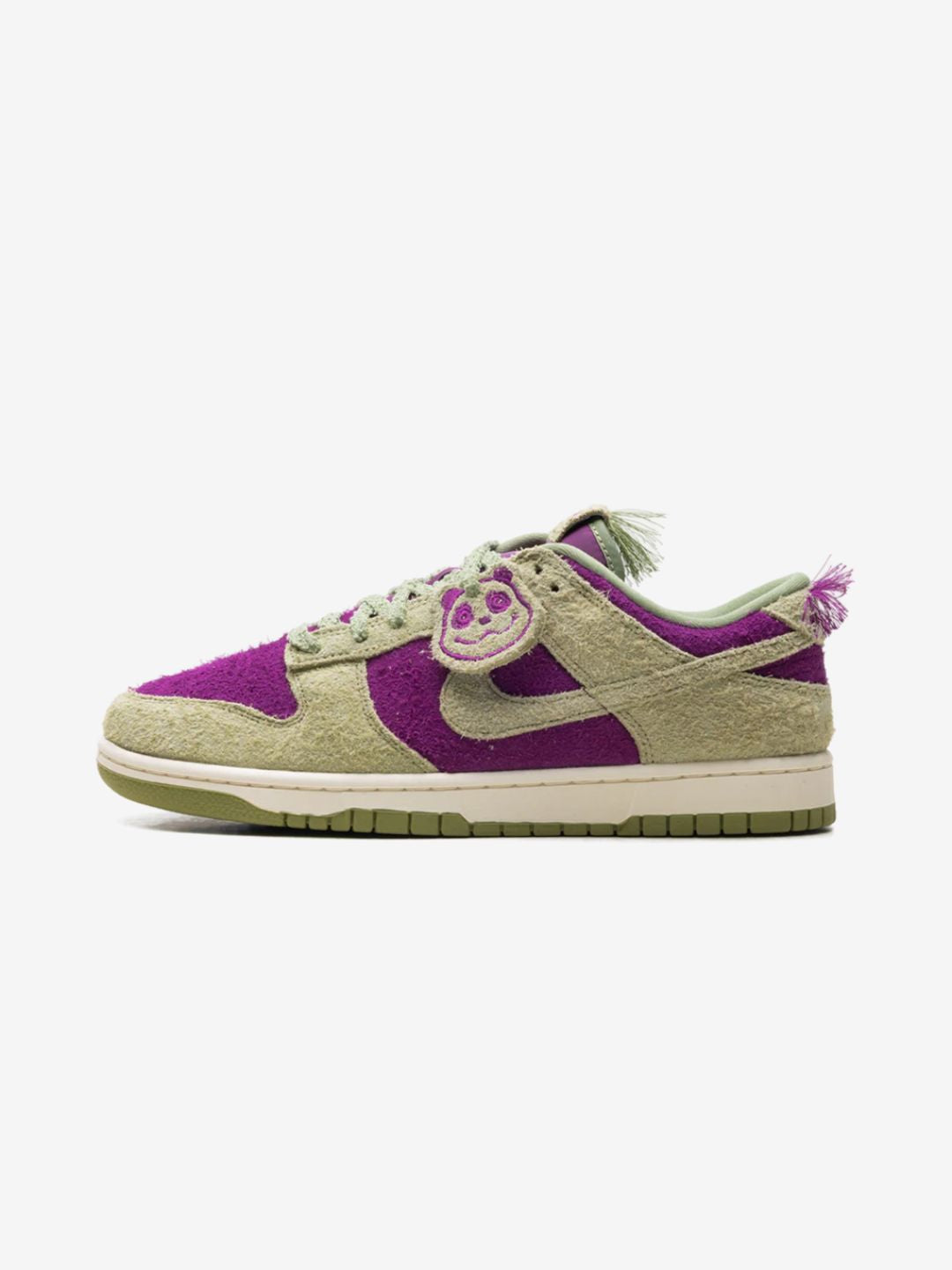 Nike Dunk Low Retro Viotech Dusty Olive sneakers basse uomo e donna in pelle verde oliva, vista laterale