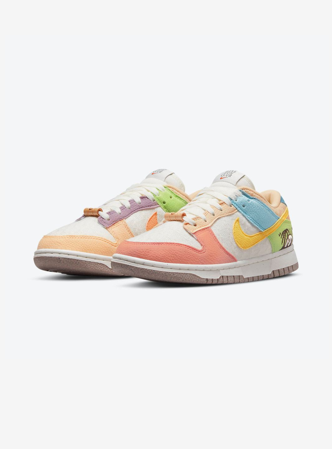 Nike Dunk Low Retro Sun Club Multi sneakers basse uomo e donna in pelle bianco blu, vista frontale