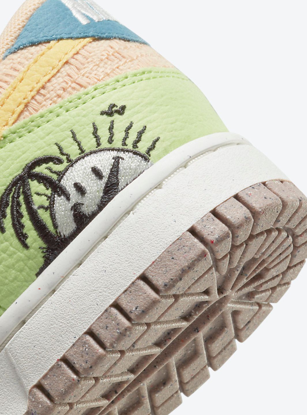 Nike Dunk Low Retro Sun Club Multi sneakers basse uomo e donna in pelle bianco blu, dettaglio tomaia