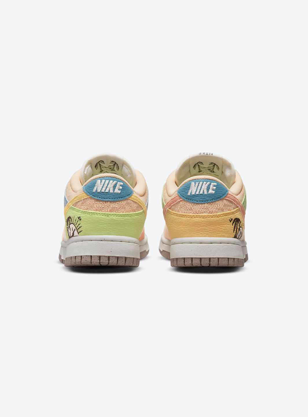 Nike Dunk Low Retro Sun Club Multi sneakers basse uomo e donna in pelle bianco blu, vista dall'alto