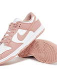 Nike Dunk Low Rose Whisper sneakers basse donna in pelle rosa, dettaglio tomaia