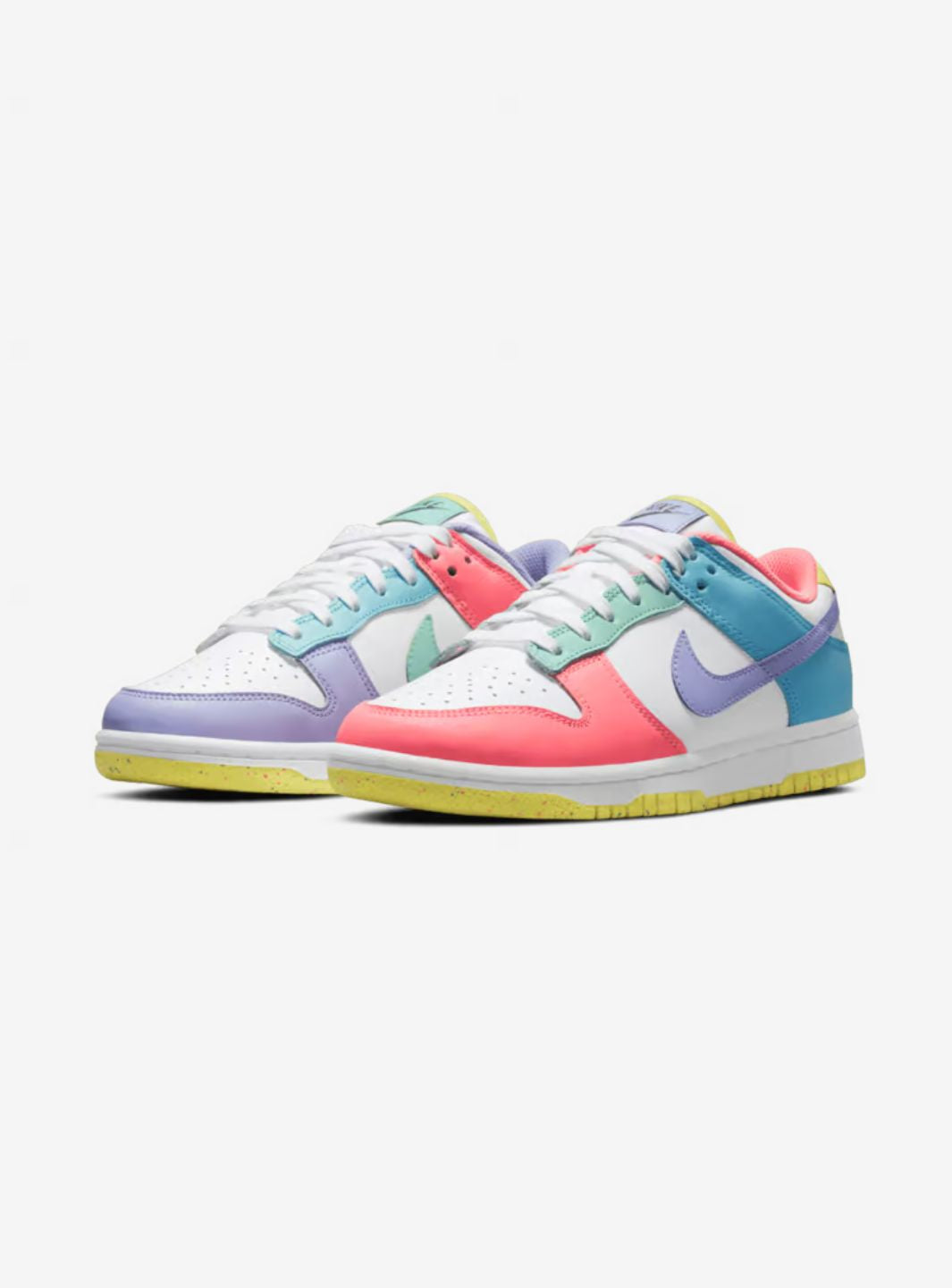 Nike Dunk Low Easter Candy sneakers basse uomo e donna in pelle multicolore, vista frontale