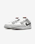 Nike Dunk Low Jackpot sneakers basse uomo e donna in pelle bianco nero, vista frontale