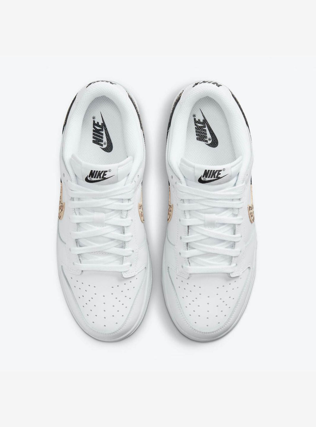Nike Dunk Low Primal White sneakers basse donna in pelle bianco, vista posteriore