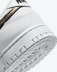 Nike Dunk Low Primal White sneakers basse donna in pelle bianco, dettaglio tomaia