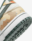 Nike Dunk Low Sail Multi-Camo sneakers basse uomo e donna in pelle bianco, dettaglio tomaia