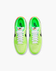 Nike Dunk Low Splash Volt sneakers basse uomo e donna in pelle giallo fluo, dettaglio suola