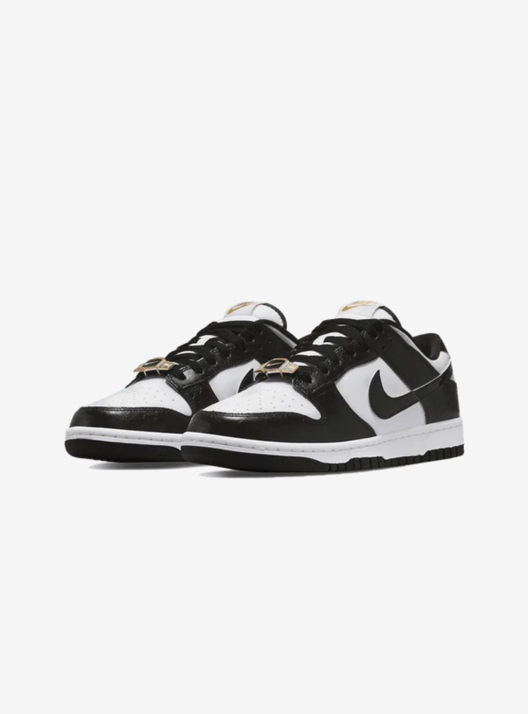 Nike Dunk Low World Champs Black White sneakers basse uomo e donna in pelle bianco nero, vista frontale