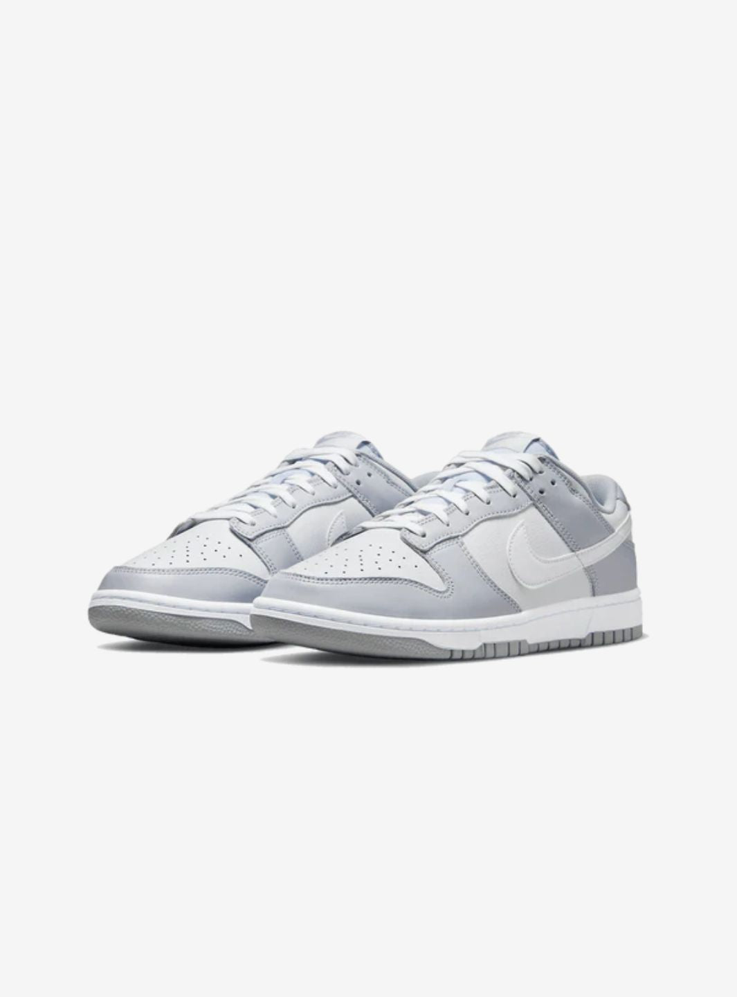 Nike Dunk Low Two Tone Grey sneakers basse uomo e donna in pelle grigio, vista frontale
