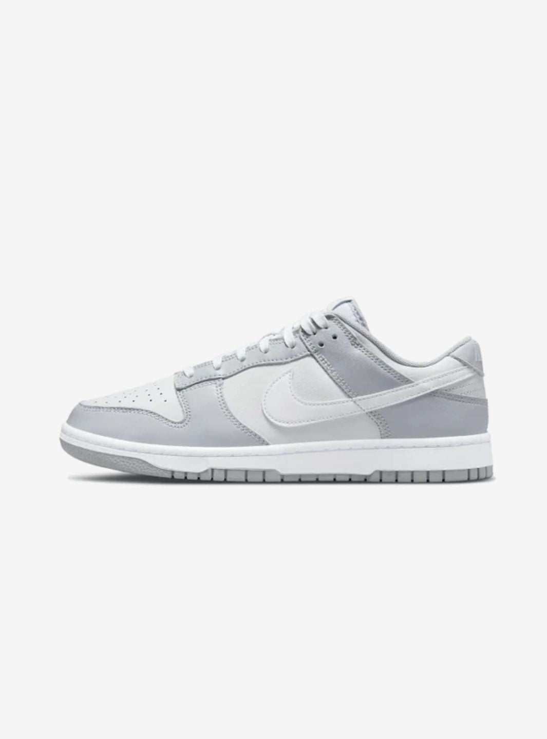 Nike Dunk Low Two Tone Grey sneakers basse uomo e donna in pelle grigio, vista laterale
