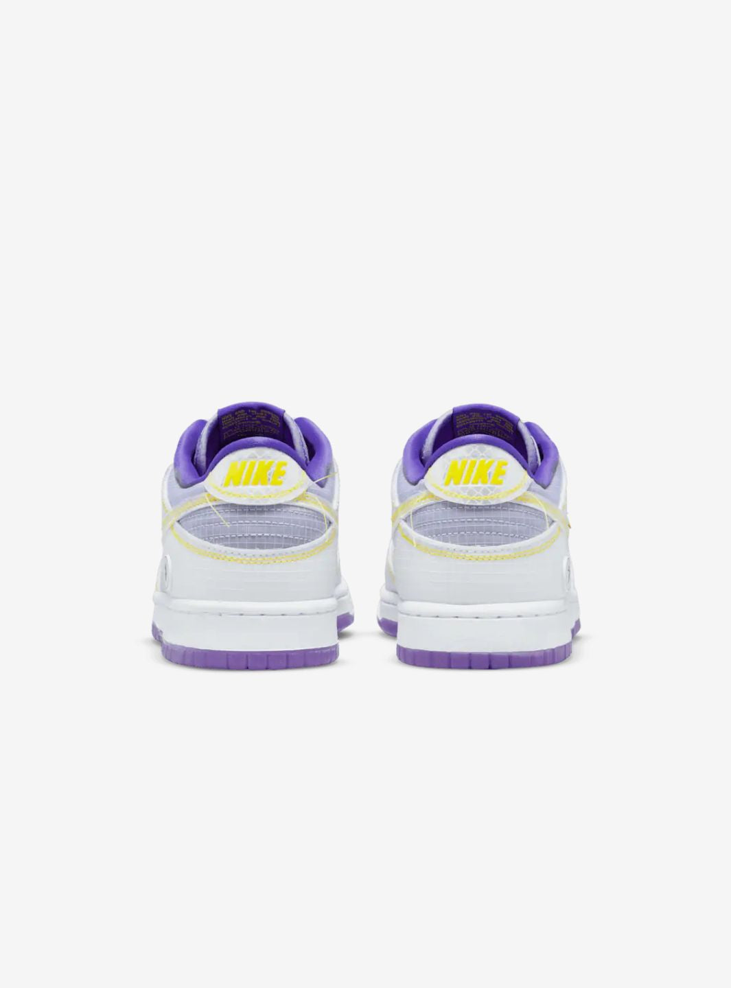 Nike Dunk Low Union Passport Pack Court Purple sneakers basse uomo e donna in pelle viola, dettaglio tomaia