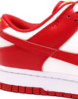 Nike Dunk Low USC sneakers basse uomo e donna in pelle bianco rosso, dettaglio tomaia