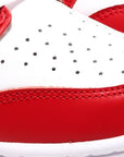 Nike Dunk Low USC sneakers basse uomo e donna in pelle bianco rosso, vista dall'alto