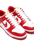 Nike Dunk Low USC sneakers basse uomo e donna in pelle bianco rosso, indossate