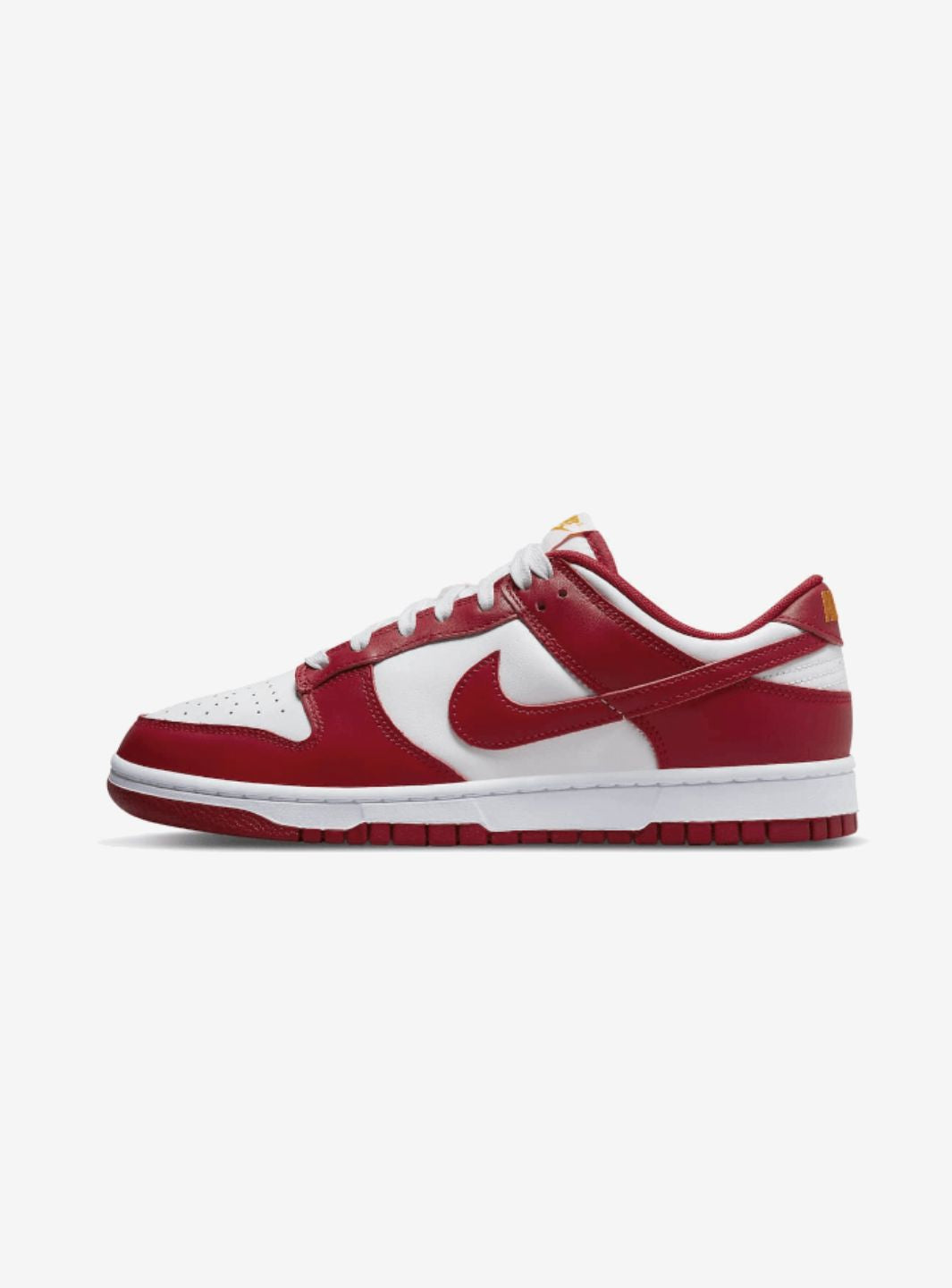 Nike Dunk Low USC sneakers basse uomo e donna in pelle bianco rosso, vista laterale