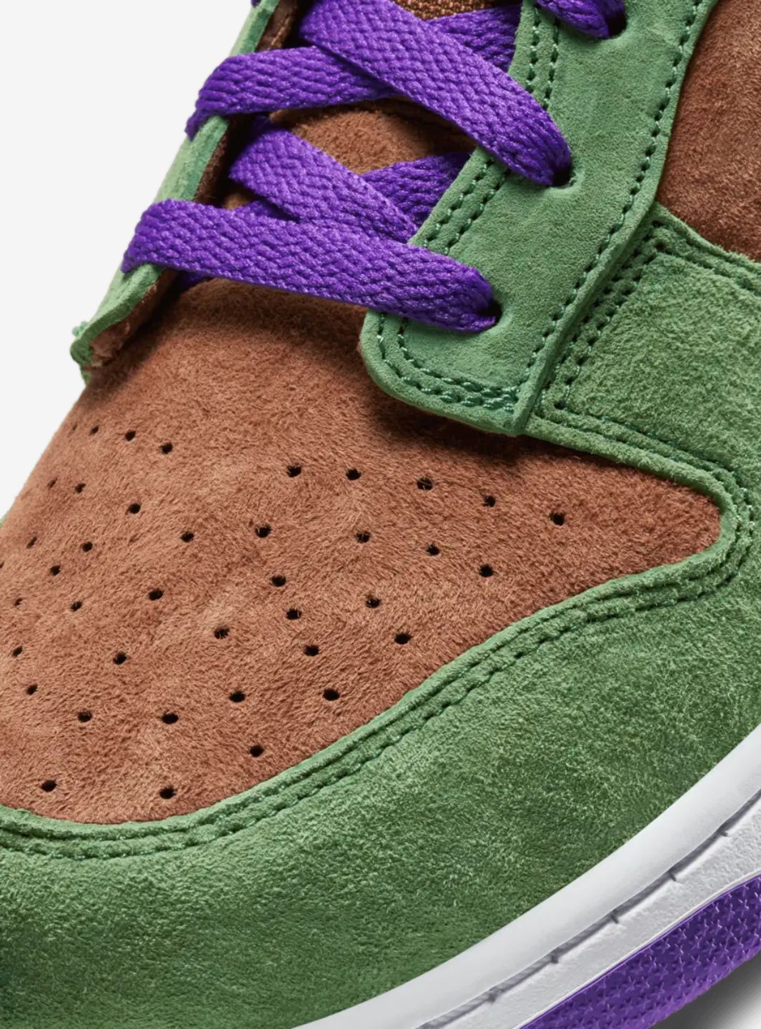 Nike Dunk Low Veneer (2020) sneakers basse uomo e donna in pelle multicolore, vista posteriore