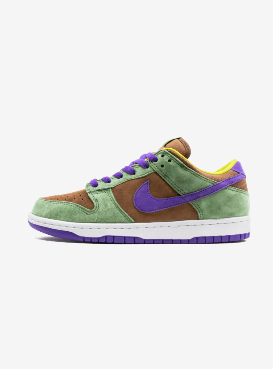Nike Dunk Low Veneer (2020) sneakers basse uomo e donna in pelle multicolore, vista laterale