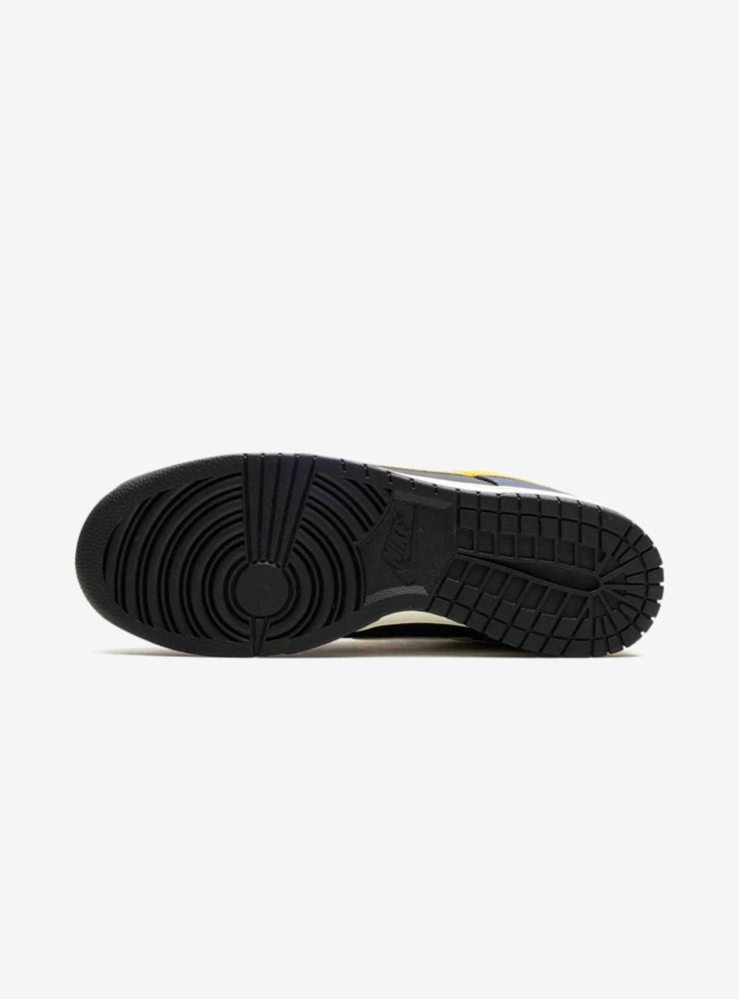 Nike Dunk Low Vintage Michigan sneakers basse uomo e donna in pelle multicolore, vista posteriore