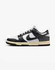 Nike Dunk Low Vintage Panda sneakers basse donna in pelle nero bianco, vista laterale
