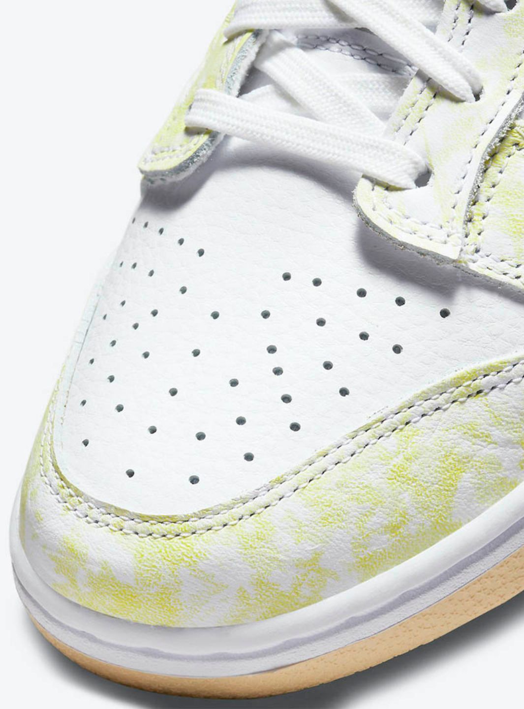 Nike Dunk Low Yellow Strike sneakers basse uomo e donna in pelle giallo, dettaglio suola