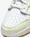 Nike Dunk Low Yellow Strike sneakers basse uomo e donna in pelle giallo, dettaglio suola