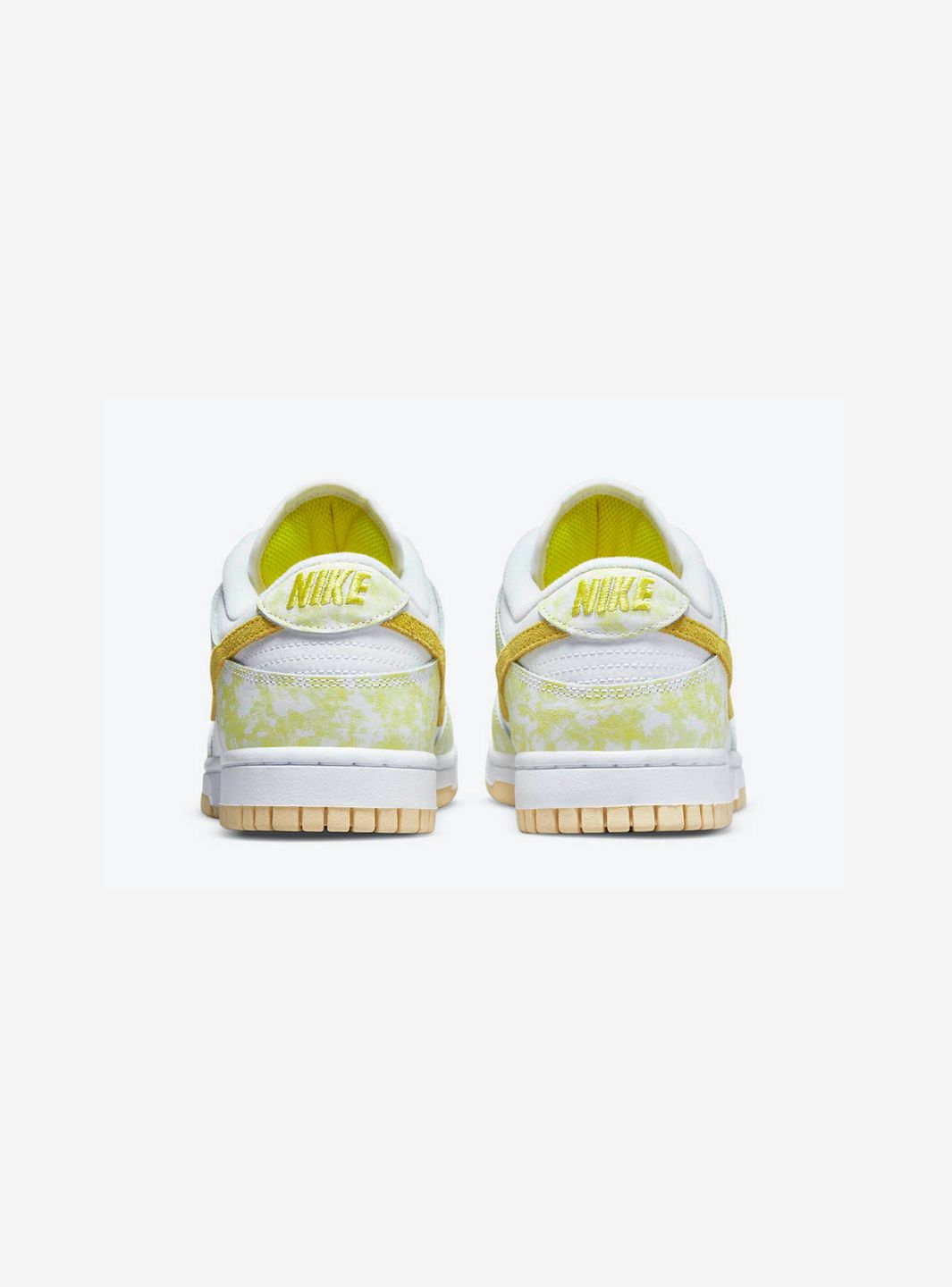 Nike Dunk Low Yellow Strike sneakers basse uomo e donna in pelle giallo, vista dall'alto