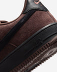 Nike Air Force 1 Low Light Chocolate Black sneakers basse uomo e donna pelle nero marrone, dettaglio tallone
