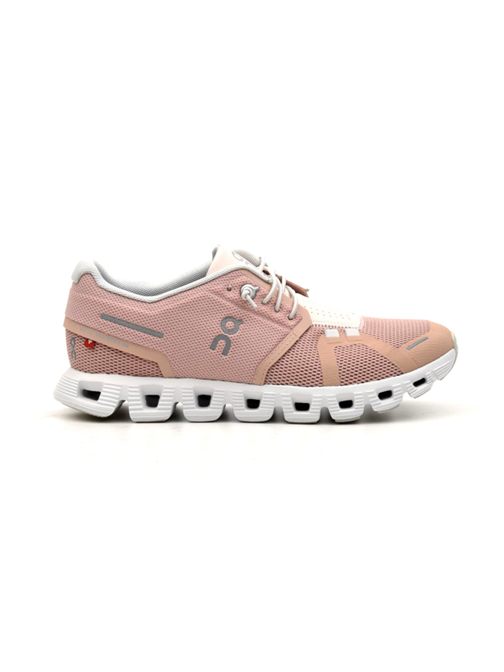 On Running Cloud 5 scarpe donna in rosa - vista laterale