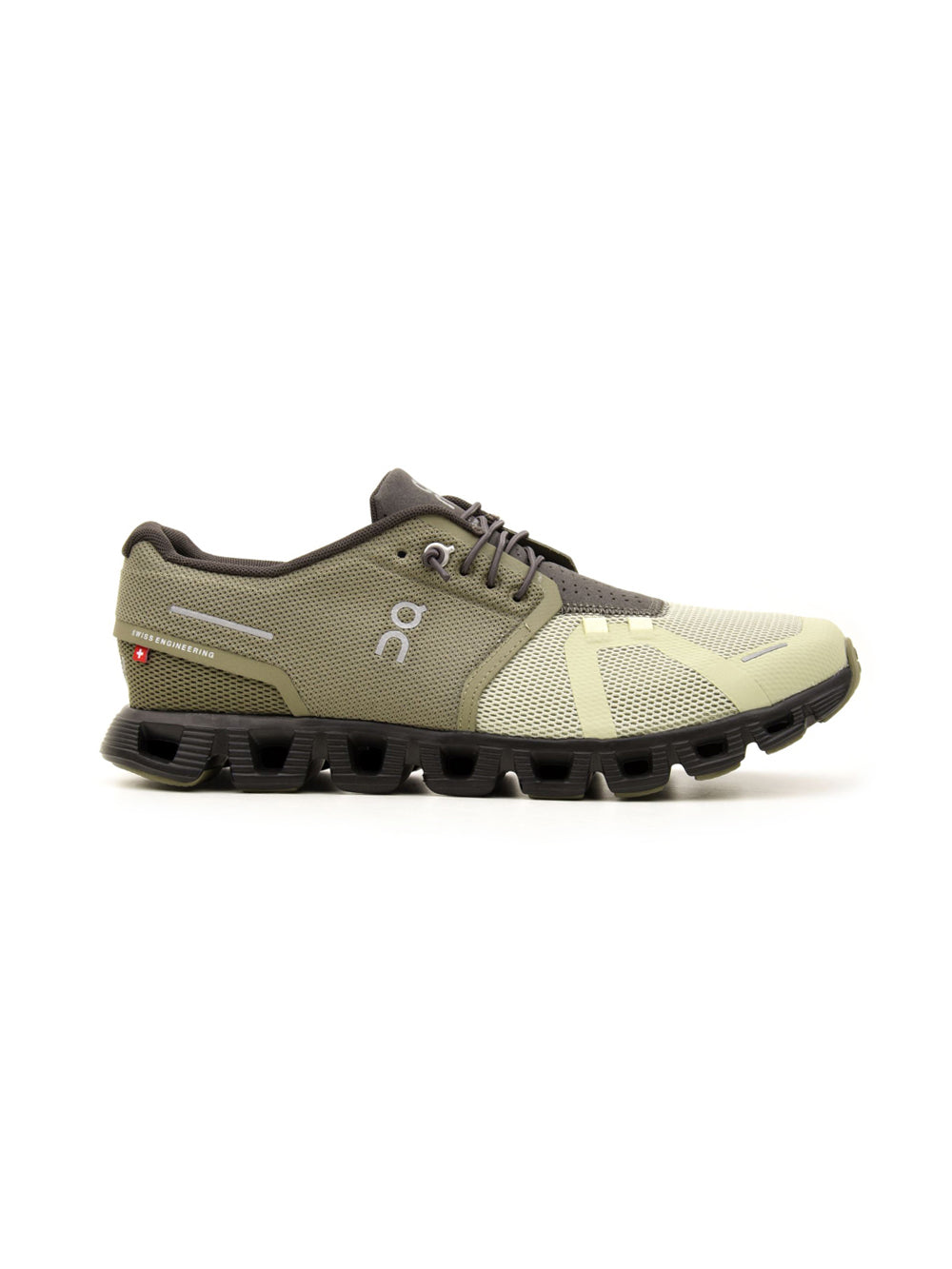 On Running Cloud 5 scarpe uomo in verde - vista laterale
