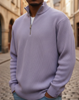 Maglione Uomo Collo Alto Zip in Maglia