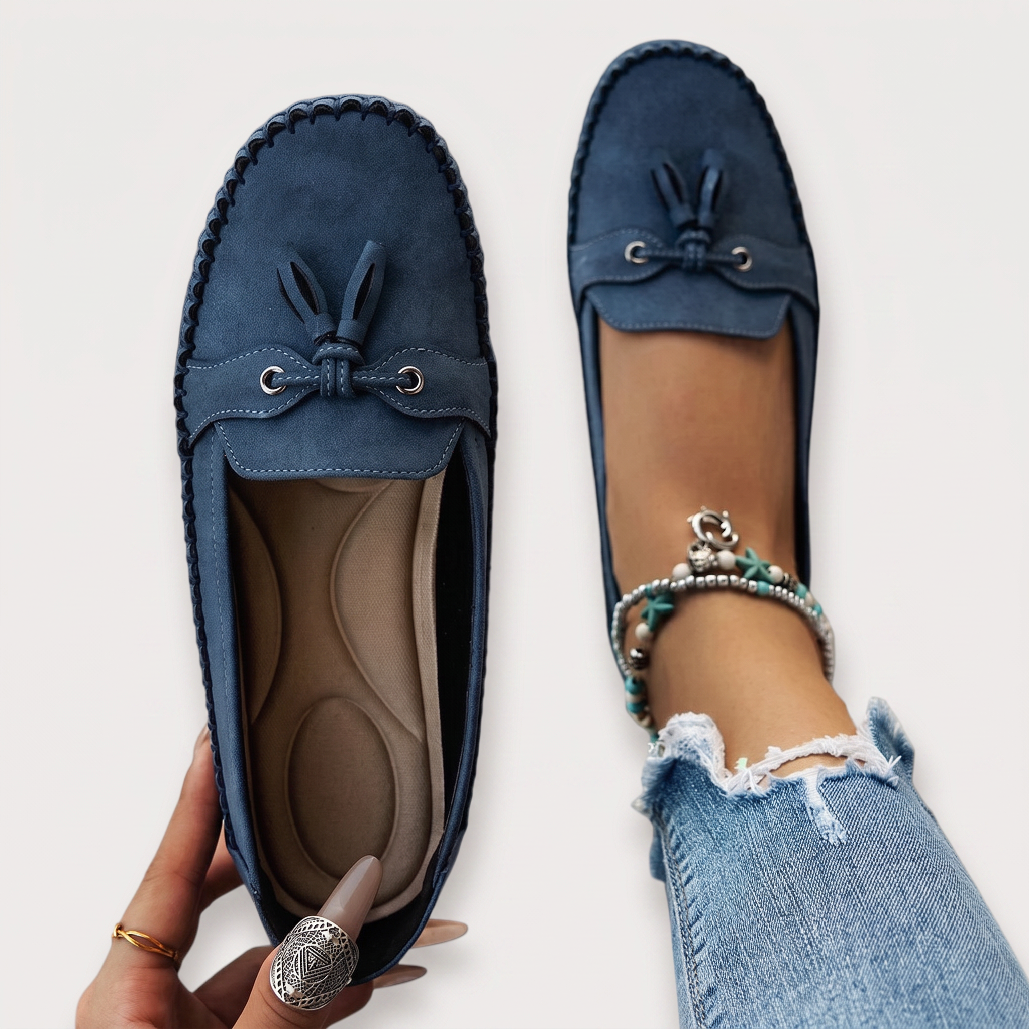 Mocassini Ortopedici Donna Josefine – Blu