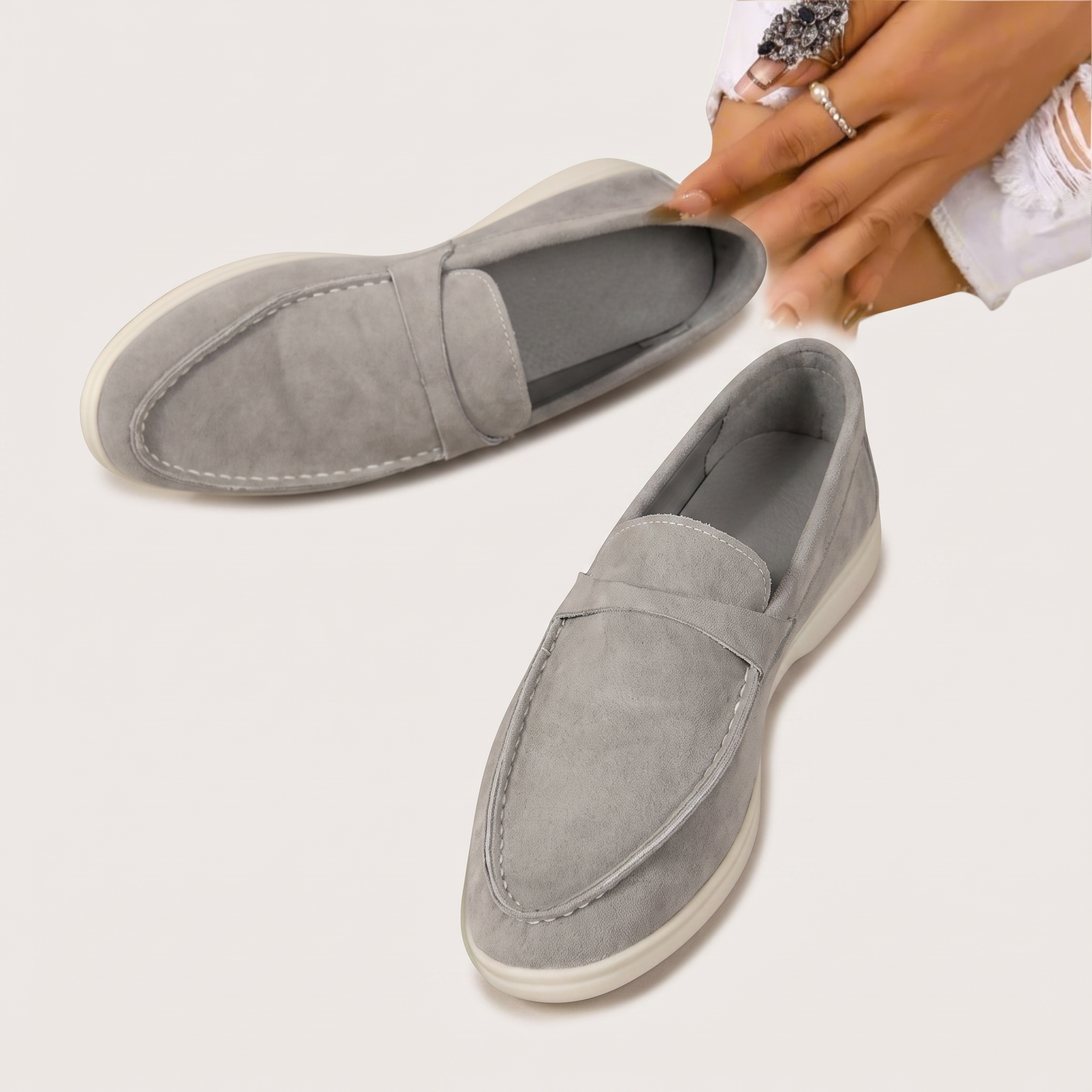 Mocassini Ortopedici Donna Thea – Grigio chiaro