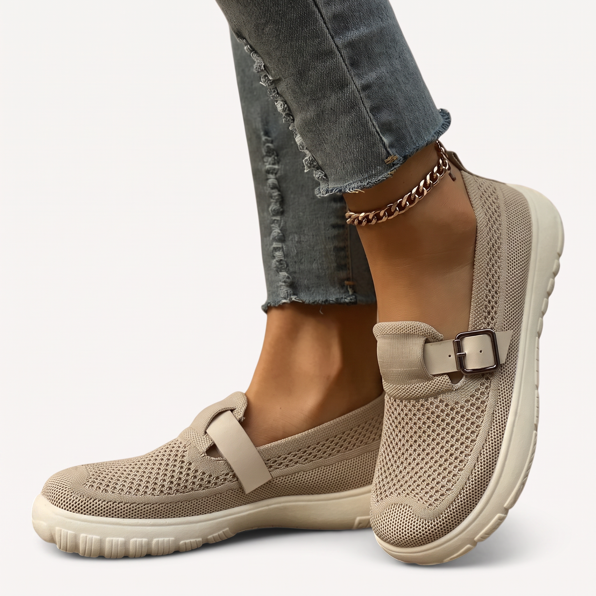 Mocassini Ortopedici Donna Vibeke – Beige