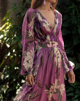 Sienna | Abito lungo da donna a maniche lunghe con stampa floreale