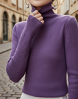 Maglione donna girocollo in materiale morbido